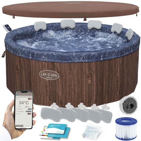 ⁨Dmuchane SPA Lay-Z Toronto 7 osobowe hydromasaż WiFi Bestway 6001W⁩ w sklepie Wasserman.eu