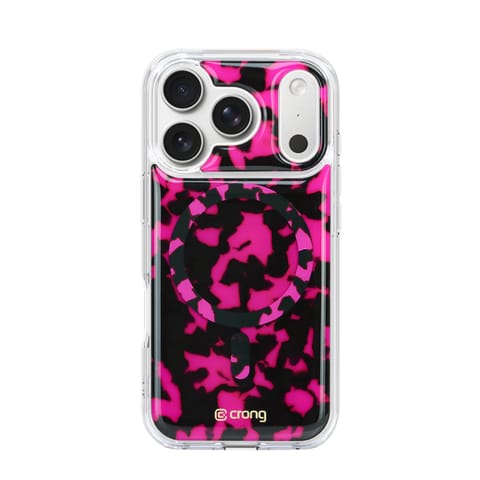 ⁨Crong Deluxe MAG Cover - Etui iPhone 17 Pro MagSafe (Pink Tortoise)⁩ w sklepie Wasserman.eu