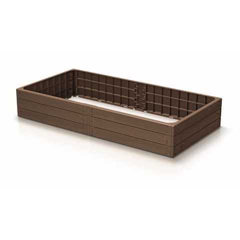 Obrzeże ogrodowe Prosperplast Base Woody, 149x75 cm, Odporne na warunki atmosferyczne, Modułowa konstrukcja, Kolor brązowy, IBWR w sklepie Wasserman.eu