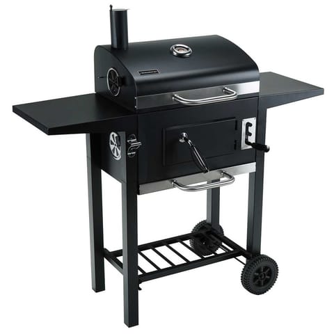 ⁨DUŻY GRILL WĘGLOWY NA KÓŁKACH Z PÓŁKAMI KLAUSBERG KB-9034⁩ w sklepie Wasserman.eu