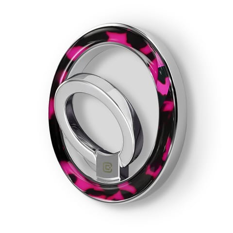 ⁨Crong Deluxe RING Holder - Magnetyczny uchwyt do telefonu MagSafe (Pink Tortoise)⁩ w sklepie Wasserman.eu
