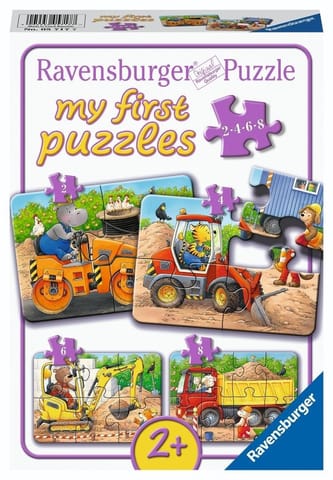 ⁨Puzzle 2/4/6/8 Construction Site Animals⁩ w sklepie Wasserman.eu