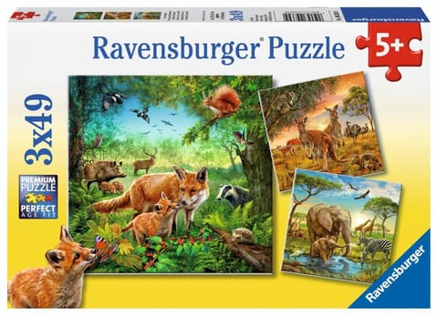 ⁨Puzzle 3x49 Animals of the Earth⁩ w sklepie Wasserman.eu