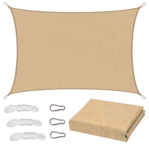 ⁨Żagiel Ogrodowy Przeciwsłoneczny Wodoodporny Prostokąt Beżowy 200x300 cm⁩ w sklepie Wasserman.eu