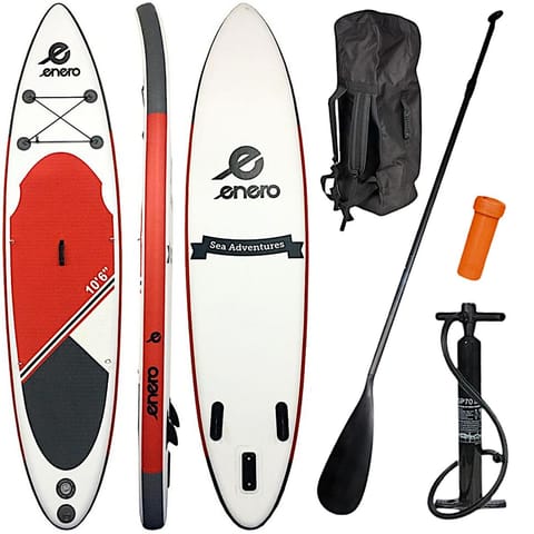 ⁨ZESTAW - DESKA SUP DMUCHANA 145KG 320X81X15CM ENERO⁩ w sklepie Wasserman.eu