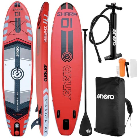 ⁨ZESTAW - DESKA SUP 150KG DMUCHANA ENERO 320x81x15CM SHARK⁩ w sklepie Wasserman.eu