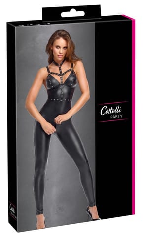 ⁨Cottelli PARTY Jumpsuit Harness M czarny matowy, regulowany pasek⁩ w sklepie Wasserman.eu