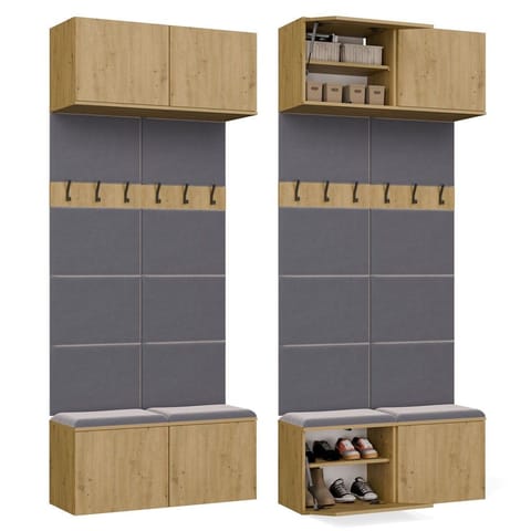 ⁨Garderoba Podwójny Wieszak HAGA II/2W DĄB ARTISAN⁩ w sklepie Wasserman.eu