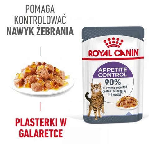 ⁨Royal Canin Appetite Control Care karma mokra w galaretce dla kotów dorosłych, domagających się jedzenia saszetka 85g⁩ w sklepie Wasserman.eu