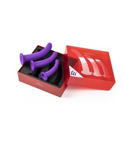 ⁨SET OF 3 DILDOS SIZE S / M / L PURPLE⁩ w sklepie Wasserman.eu
