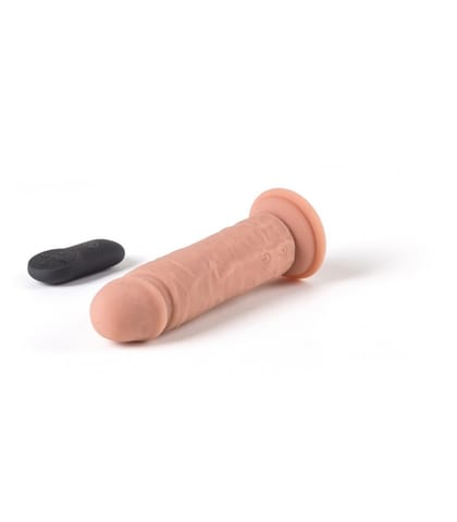⁨REALISTIC VIBRATOR "R11" FLESH 14.4CM W/ REMOTE CONTROL⁩ w sklepie Wasserman.eu
