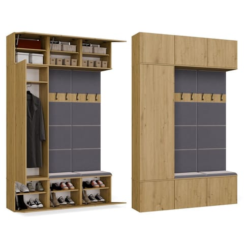 ⁨Garderoba HAGA III/1Sz2W DĄB ARTISAN + 2x Wieszak⁩ w sklepie Wasserman.eu