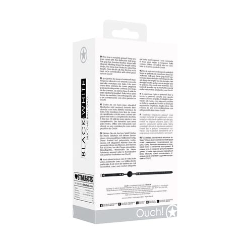 ⁨Ouch! silikonowy knebel z kulką - regulowany pasek, uniwersalny rozmiar⁩ w sklepie Wasserman.eu