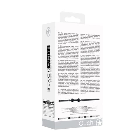 ⁨Ouch! Silikonowy knebel kostka - model z regulowanymi paskami⁩ w sklepie Wasserman.eu