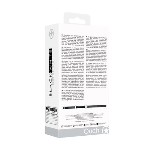 ⁨OUCH! Silikonowy gadżet do ust z regulowanym paskiem - czarny⁩ w sklepie Wasserman.eu