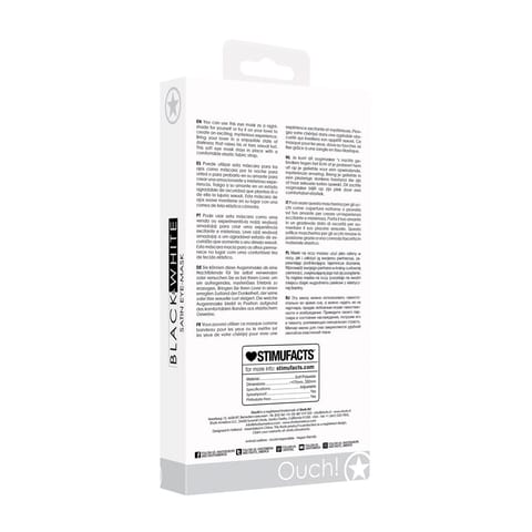 ⁨Ouch! Satynowa maska relaksacyjna na oczy z regulacją czarna⁩ w sklepie Wasserman.eu