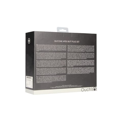 ⁨Shots Ouch! Apex zestaw zatyczek silikonowych, anatomiczny kształt⁩ w sklepie Wasserman.eu