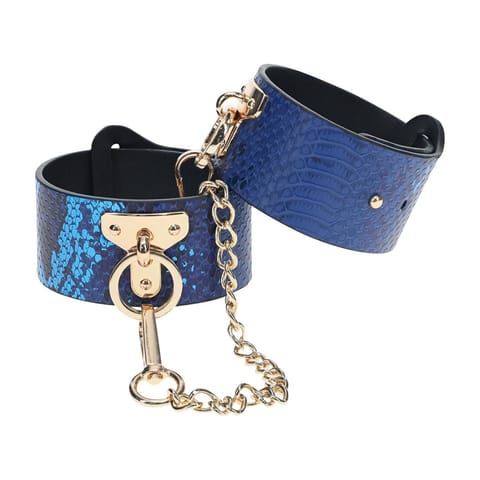 ⁨Ouch! Florence Collection Skorzane Kajdanki na Kostki Niebieskie⁩ w sklepie Wasserman.eu