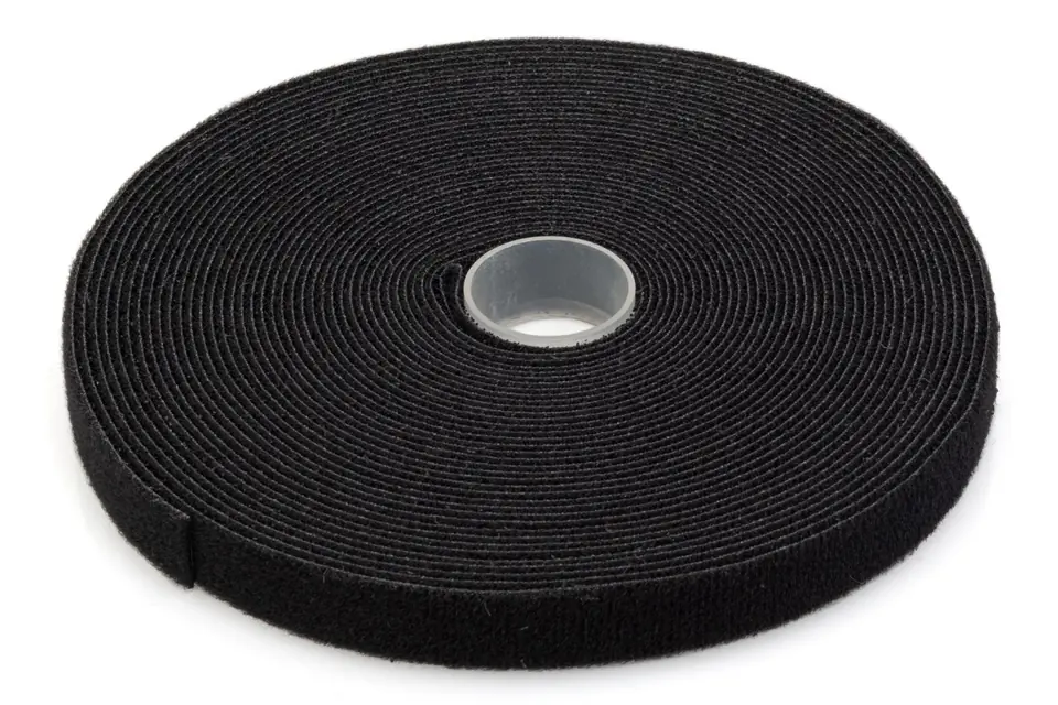 ⁨Velcro tape D/10m S/15mm G/2.6mm (roll) Black⁩ at Wasserman.eu