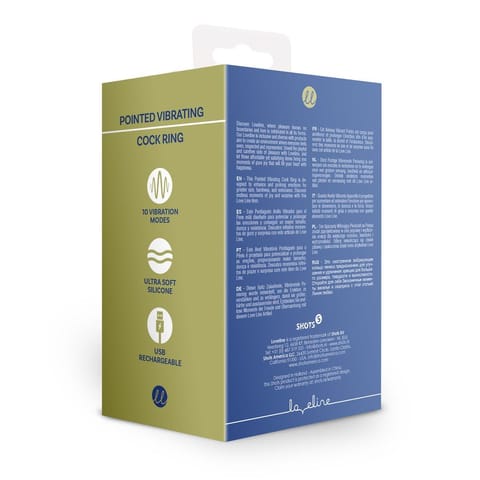 ⁨Loveline Pierścień Anatomiczny Spiczasty Baltic Blue - Model Wibrujący⁩ w sklepie Wasserman.eu