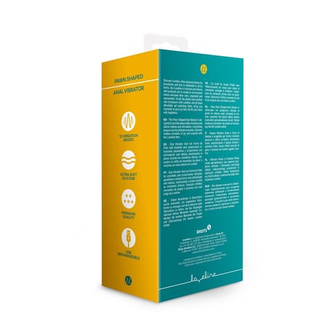 ⁨Loveline Peacock Plume - wibrujący korek intymny, silikonowy, niebieski⁩ w sklepie Wasserman.eu