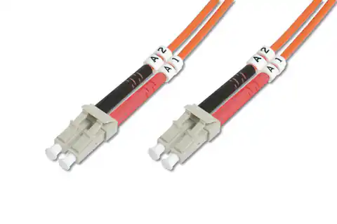⁨Digitus | Patch cable | Fibre optic | Male | LC multi-mode | Male | LC multi-mode | Orange | 3 m⁩ w sklepie Wasserman.eu