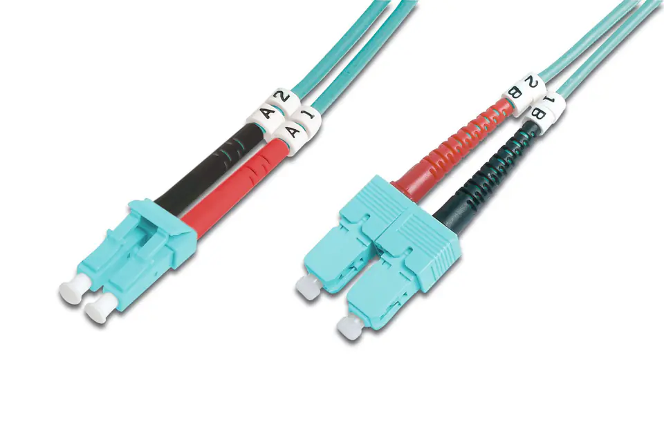 ⁨Digitus FO Patch Cord, Duplex, LC to LC SC MM OM3 50/125 μ, 2 meters⁩ at Wasserman.eu