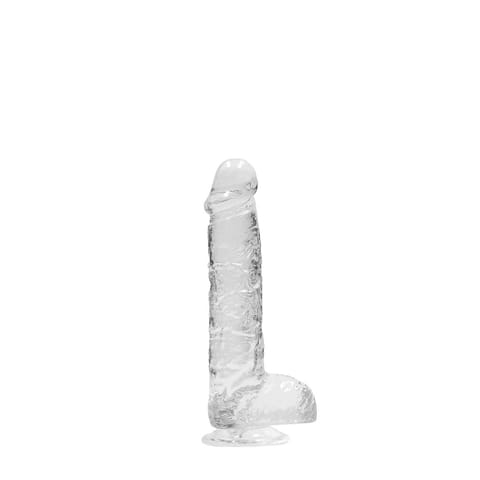 ⁨RealRock Crystal Clear model z kulkami, przyssawka, 17 cm, transparentny⁩ w sklepie Wasserman.eu