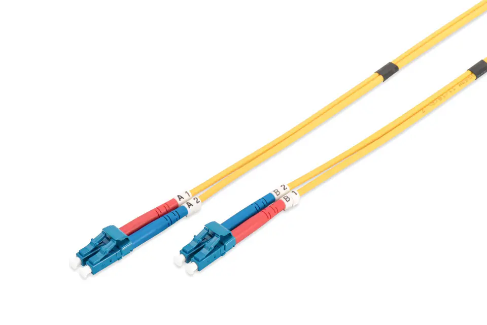 ⁨Digitus | Patch cable | Fibre optic | Male | LC single-mode | Male | LC single-mode | Yellow | 1 m⁩ w sklepie Wasserman.eu