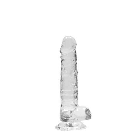 ⁨RealRock Crystal Clear model 19 cm z przyssawką - transparentny⁩ w sklepie Wasserman.eu