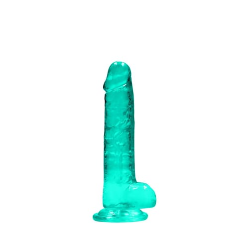 ⁨RealRock Crystal Clear model z przyssawką, anatomiczny 19 cm⁩ w sklepie Wasserman.eu