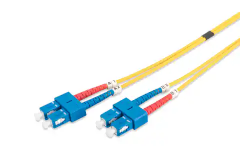 ⁨Digitus | Patch cable | Fibre optic | Male | SC single-mode | Male | SC single-mode | Yellow | 2 m⁩ w sklepie Wasserman.eu