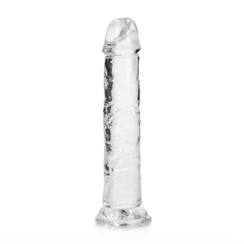 ⁨RealRock Crystal Clear 18 cm - model z przyssawką, transparentny⁩ w sklepie Wasserman.eu