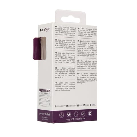 ⁨Shots Toys Bullet 10-speed wodoodporny mini wibrator czarny⁩ w sklepie Wasserman.eu