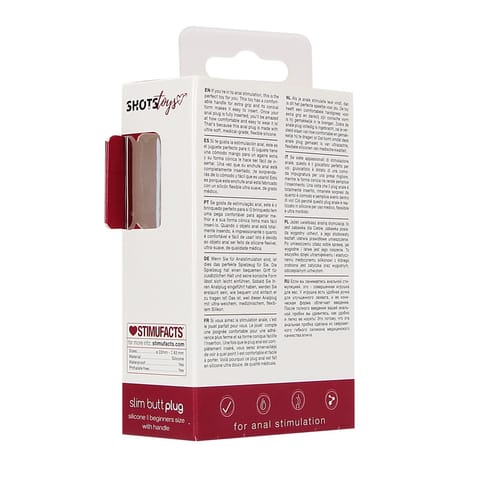 ⁨Shots Toys Korek anatomiczny cienki silikonowy, czarny⁩ w sklepie Wasserman.eu