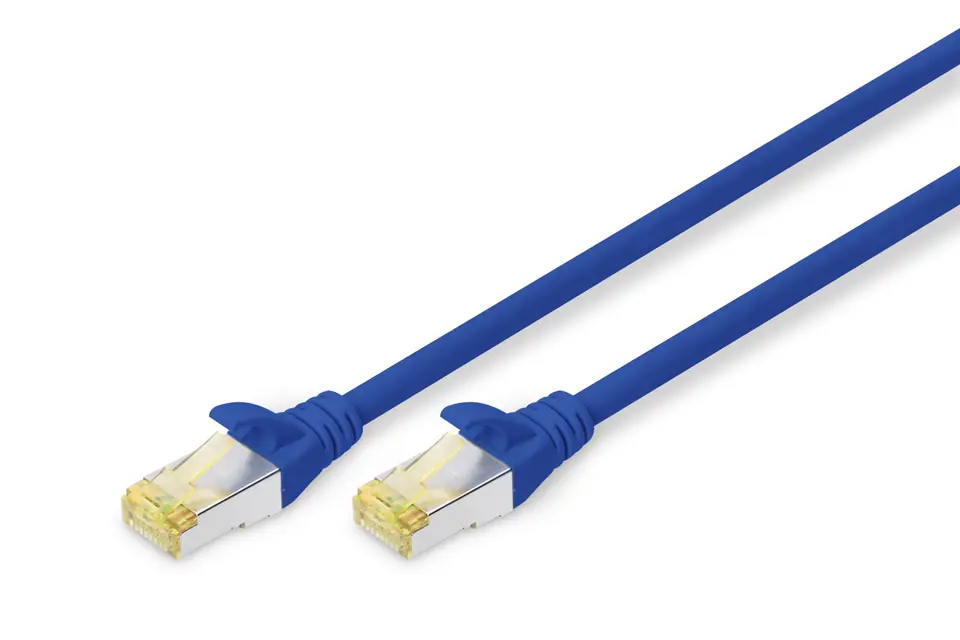 ⁨Digitus | CAT 6a | Patch cable | Shielded foiled twisted pair (SFTP) | Male | RJ-45 | Male | RJ-45 | Blue | 0.5 m⁩ w sklepie Wasserman.eu