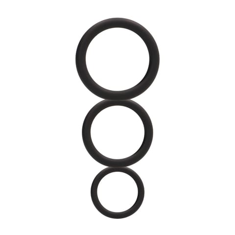 ⁨Shots Toys Pierścień silikonowy okrągły 3 rozmiary czarny⁩ w sklepie Wasserman.eu