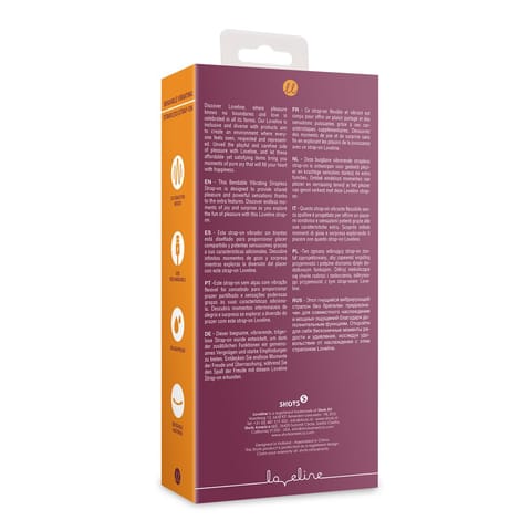 ⁨Loveline Merlot Grape - Wibrujący zakrzywiony model do systemu Strap-On⁩ w sklepie Wasserman.eu