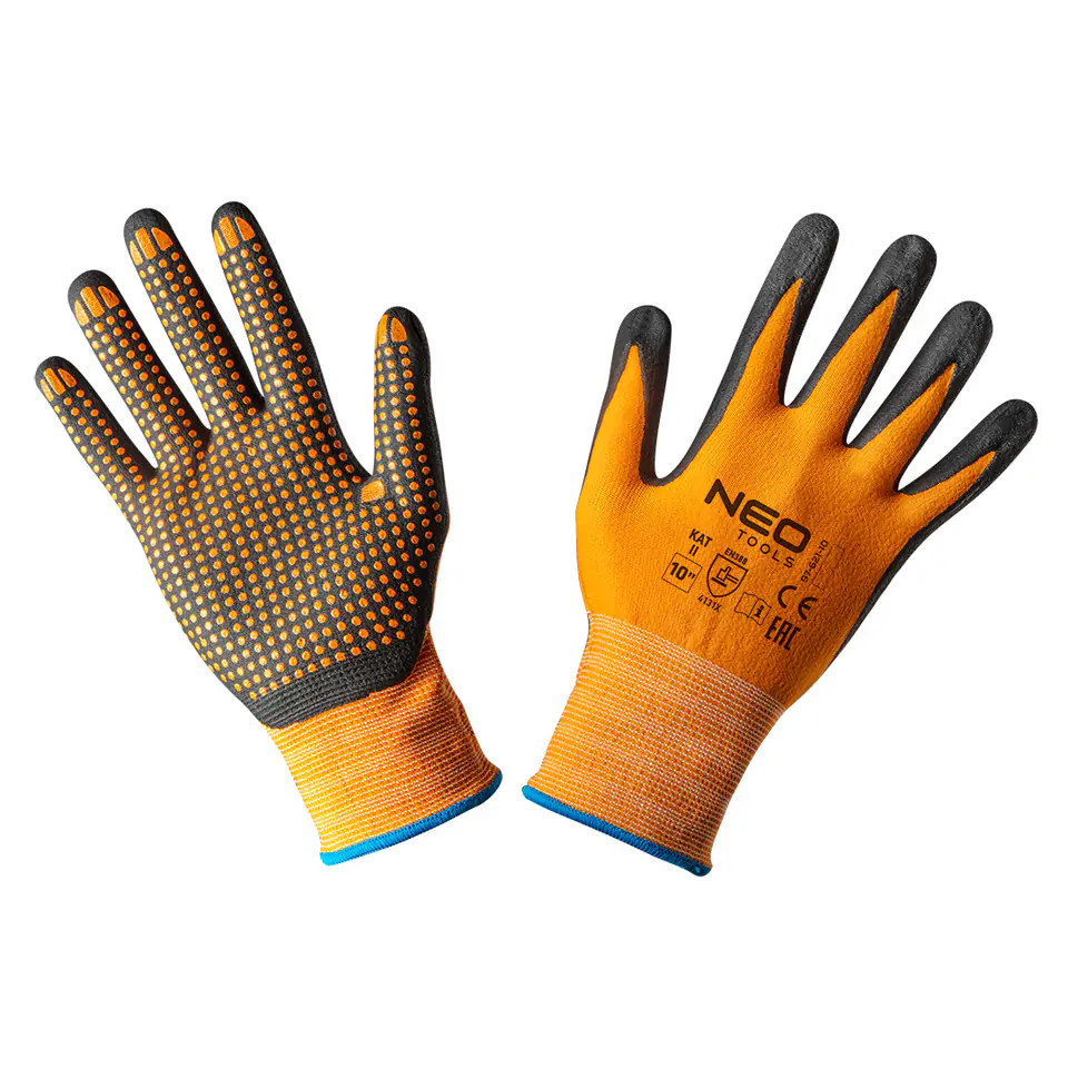 ⁨Work gloves, nylon, coated with nitile dots, 4131X, size 10⁩ at Wasserman.eu