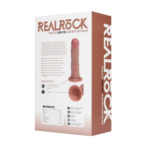⁨RealRock Shots Model Wibrujący Zakrzywiony 15,5 cm Tan Elastyczny⁩ w sklepie Wasserman.eu