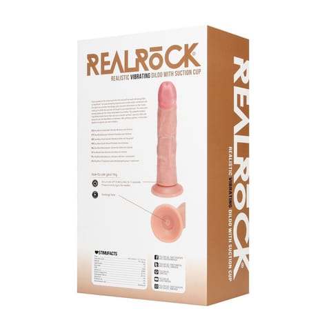 ⁨RealRock Shots Model Zakrzywiony Wibrujący 20,5 cm Flesh⁩ w sklepie Wasserman.eu