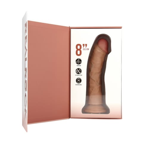 ⁨RealRock Shots Model Wibrujący Zakrzywiony 20,5 cm Tan⁩ w sklepie Wasserman.eu