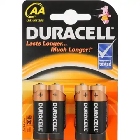 ⁨Duracell AA/LR6, Alkaline Basic MN1500, 4 pc(s)⁩ w sklepie Wasserman.eu