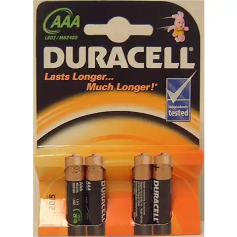 ⁨Duracell AAA/LR03, Alkaline Basic MN2400, 4 pc(s)⁩ w sklepie Wasserman.eu