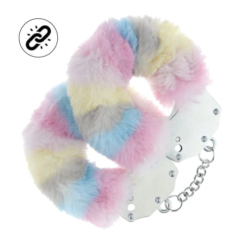 ⁨Heavy-duty Fluffy Handcuffs - Multicolor 2⁩ w sklepie Wasserman.eu