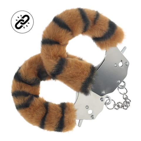 Heavy-duty Fluffy Handcuffs - Tiger w sklepie Wasserman.eu