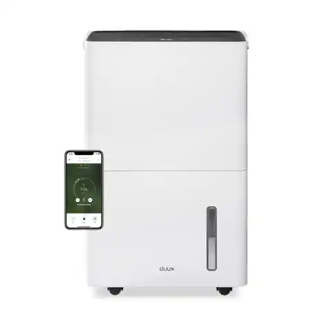 ⁨Duux Dehumidifier Bora Power 420 W, Suitable for rooms up to 50 m³, Water tank capacity 4 L, White, Humidification capacity 20 m⁩ at Wasserman.eu