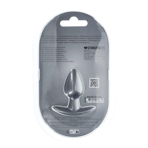 ⁨OUCH! Smooth Silicone Plug Small 2.6cm Gunmetal - kompaktowy model⁩ w sklepie Wasserman.eu