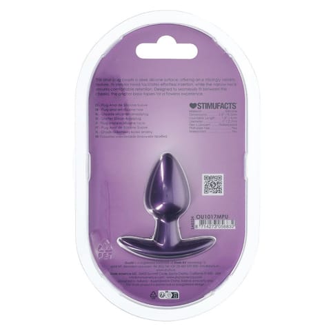 Ouch! Smooth Silicone Plug Small 6,5 cm metaliczny fioletowy w sklepie Wasserman.eu