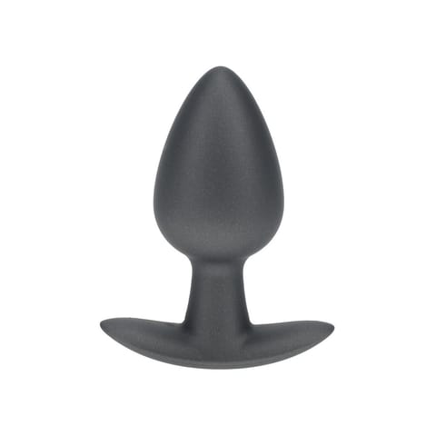 Ouch! Smooth Silicone Plug Medium 7,9 cm Gunmetal - anatomiczny kształt w sklepie Wasserman.eu